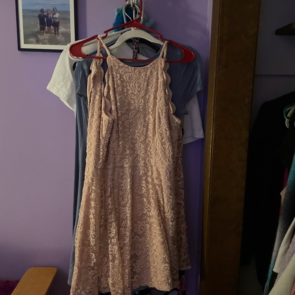 Pink lace dress size 9